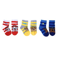 Paw Patrol 3 Pack Crew Cut Socks, Size 5-10