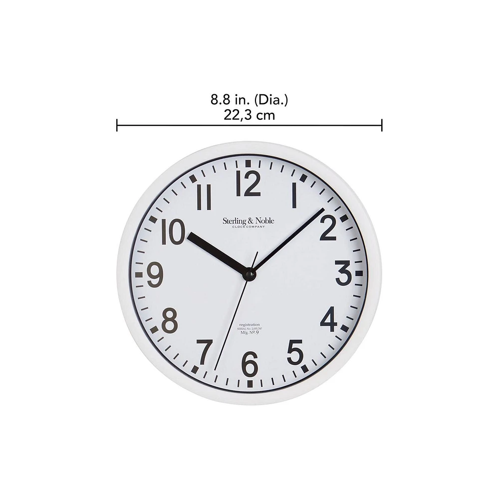 HOMETRENDS Wall Clock, 8.8 in., Quartz accuracy