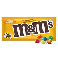 M&M'S, Peanut Milk Chocolate Candies, Bag, 49g, 1 sachet, 49 g