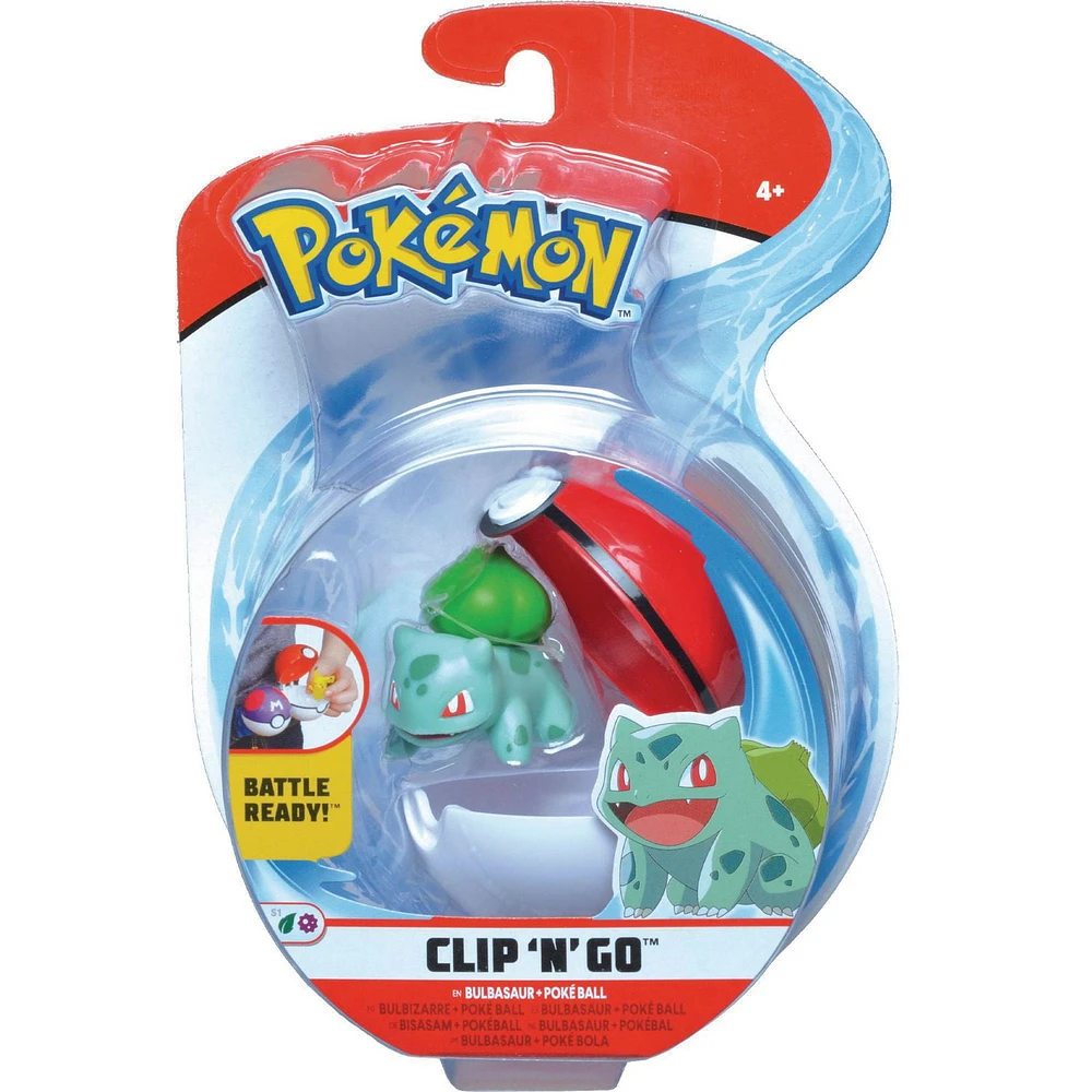 Pokemon Clip 'N' Go W4 - Bulbasaur & Poke Ball