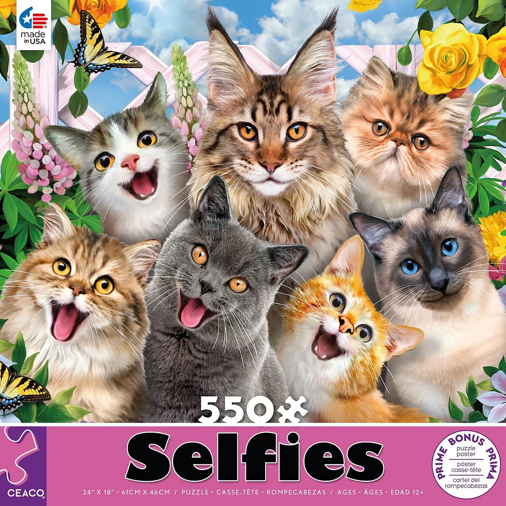 Ceaco - Selfies - Feline Friends - 550 piece puzzle