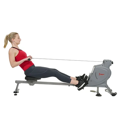 Sunny Health & Fitness Multi-Function Magnetic Rowing Machine with Floor Plates - SF-RW5935