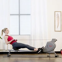 Sunny Health & Fitness Multi-Function Magnetic Rowing Machine with Floor Plates - SF-RW5935