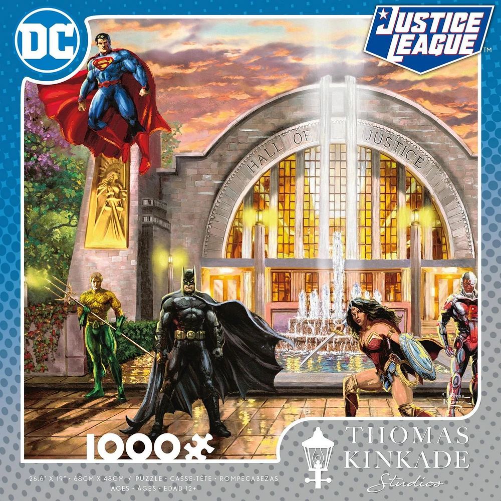 Ceaco - Thomas Kinkade DC Comics - 1000 piece puzzle - Hall of Justice