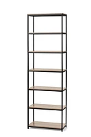 Mainstays 6-Shelf Metal Frame Bookcase