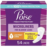Protège-dessous micro quotidiens Poise, protège-dessous d’incontinence, absorption la plus légère à 1 goutte, réguliers - longues, 50 - 54 protège-dessous POISE LNR REG - LONG, 50 - 54 UNITES