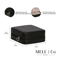 Mele and Co Dana  Black Travel Jewellery Case