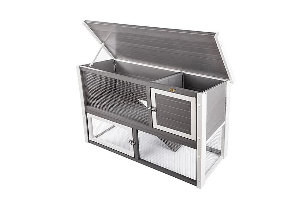 NewAge Columbia Outdoor Rabbit Hutch Gray