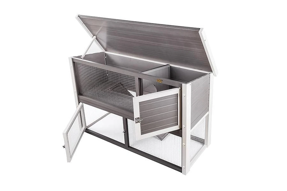 NewAge Columbia Outdoor Rabbit Hutch Gray