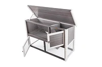 NewAge Columbia Outdoor Rabbit Hutch Gray