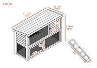 NewAge Columbia Outdoor Rabbit Hutch Gray