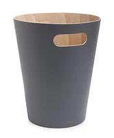 Umbra Woodrow Trash Can 2-Gallon (7.5 L) Capacity,Natural/Charcoal