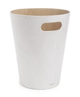 Umbra Woodrow Trash Can 2-Gallon (7.5 L) Capacity,White/Natural