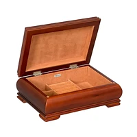 Mele and Co Carmen Walnut Finish Wooden Jewellery Box