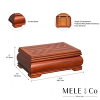 Mele and Co Carmen Walnut Finish Wooden Jewellery Box