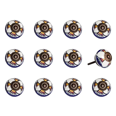 KNOB-IT VINTAGE HANDPAINTED CERAMIC KNOBS (12-Pack) K3739