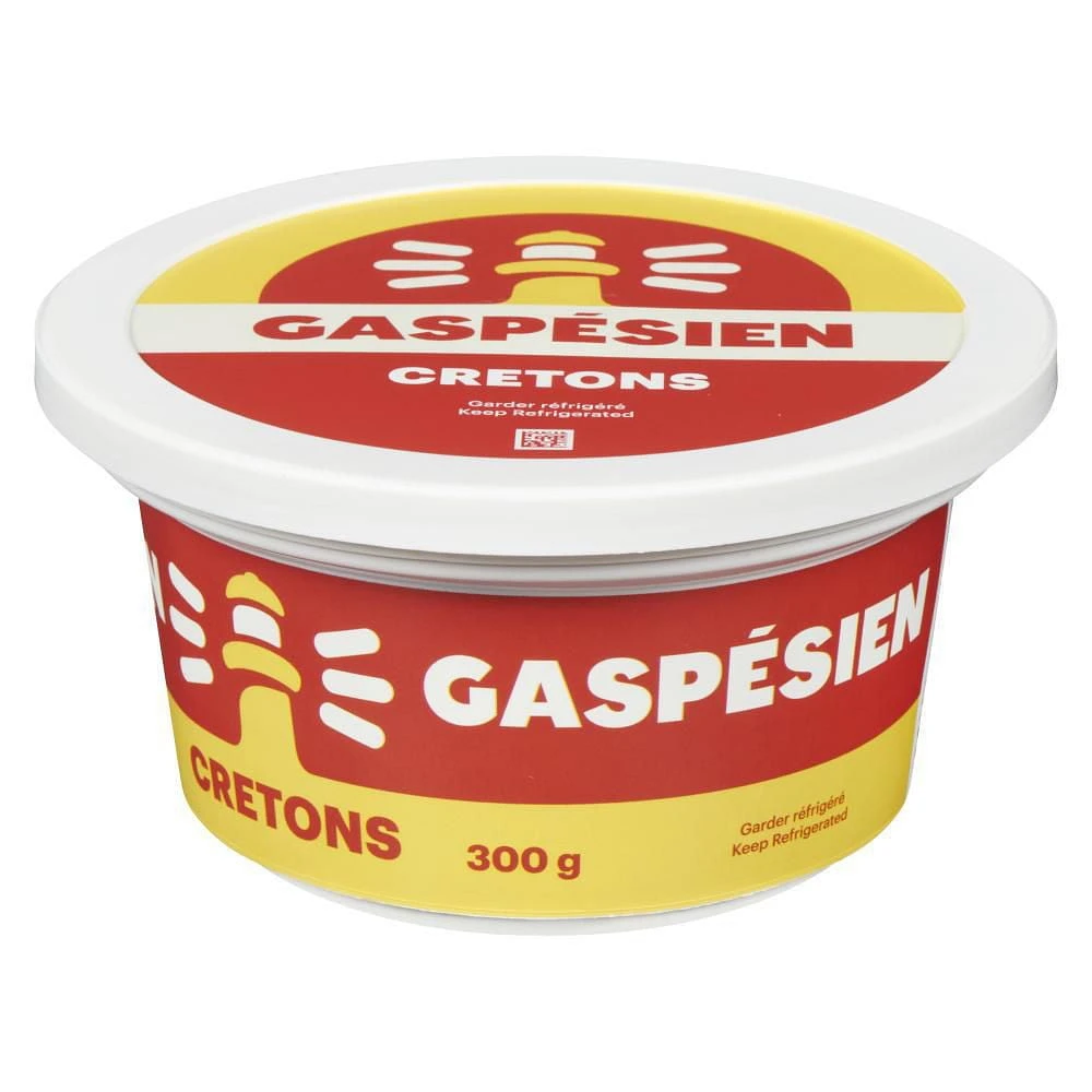 Cretons 300g Gaspésien Tartinade à base de de porc contenant des épices.