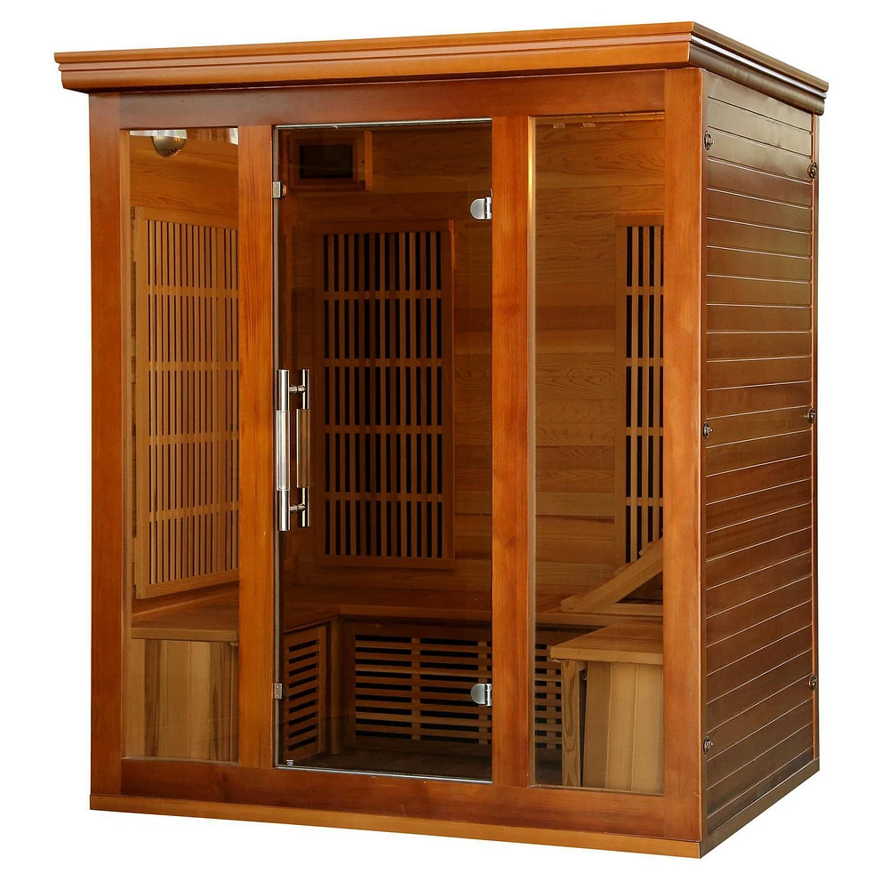 3-4 Person Cedar Infrared Sauna with 9 Carbon Heaters