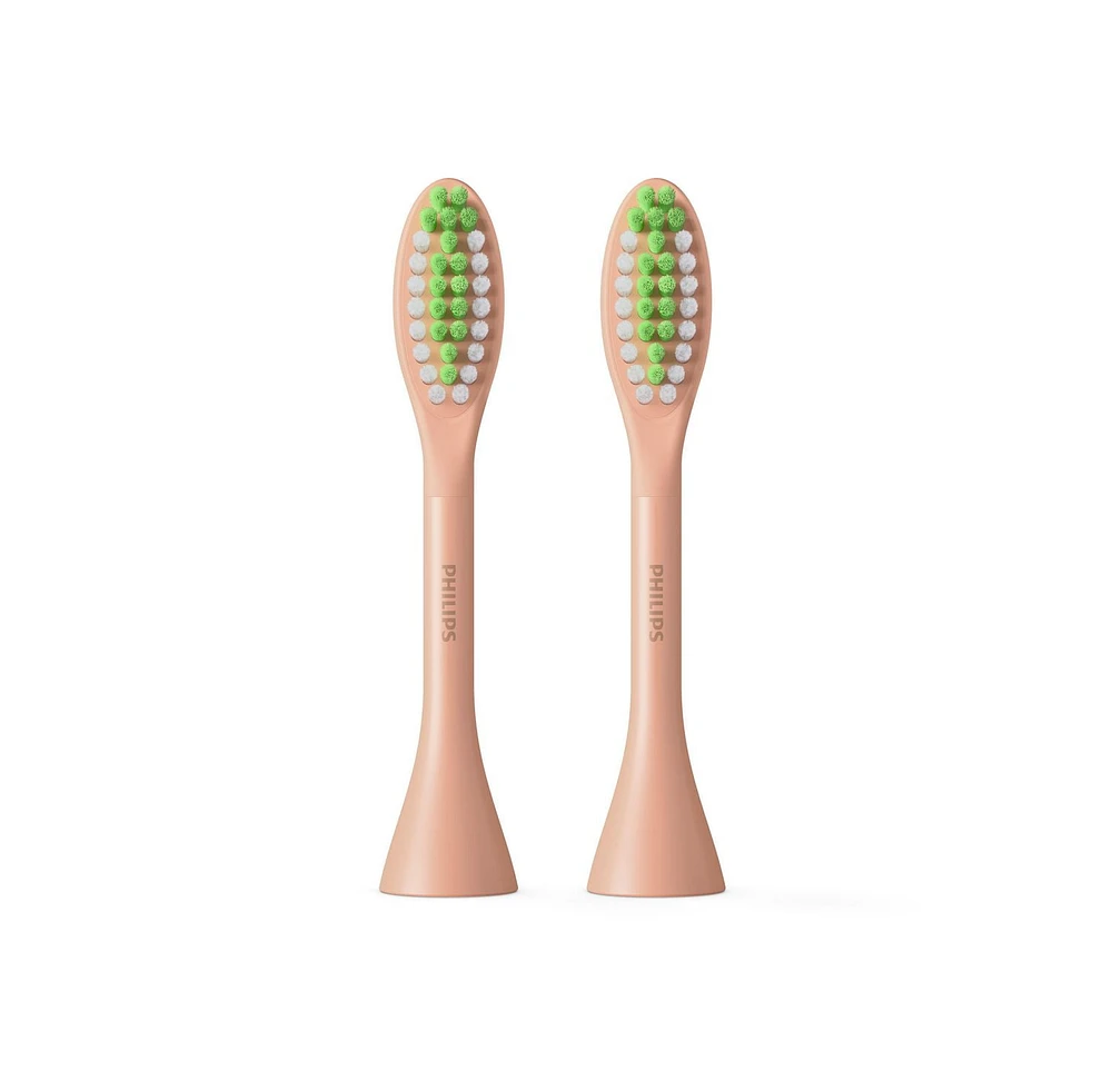 Philips One by Sonicare 2pk Brush Heads, Champagne, BH1022/05, 2 Pack Brush Heads