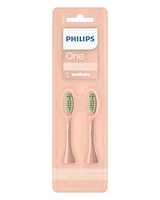 Philips One by Sonicare 2pk Brush Heads, Champagne, BH1022/05, 2 Pack Brush Heads