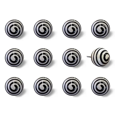 KNOB-IT VINTAGE HANDPAINTED CERAMIC KNOBS (12-Pack) K000022