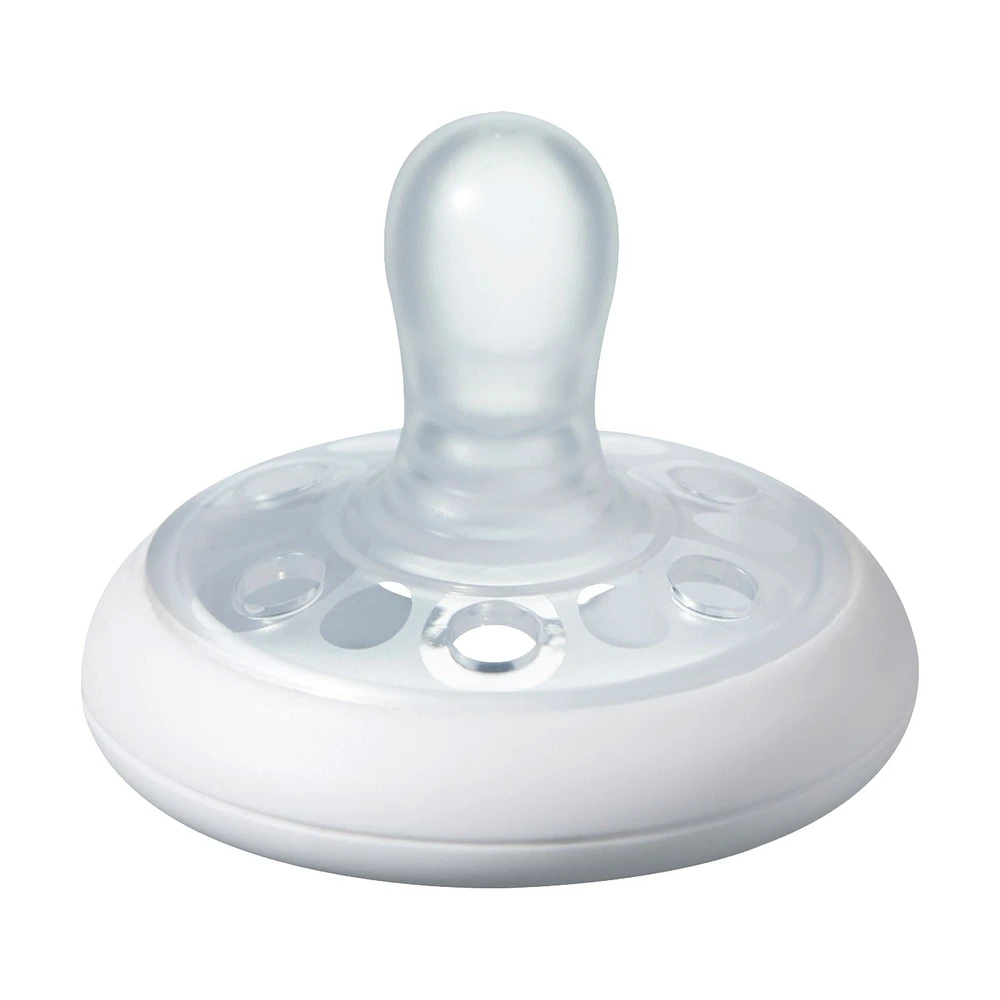 Suce en forme de tétine semblable au sein Tommee Tippee, de 6 à 18 mois – blanc et bleu glace, paquet de 4