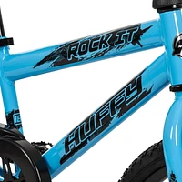 Le Rock It de Huffy, vélo pour garçons de 18 pouces avec roues d’entraînement, bleu