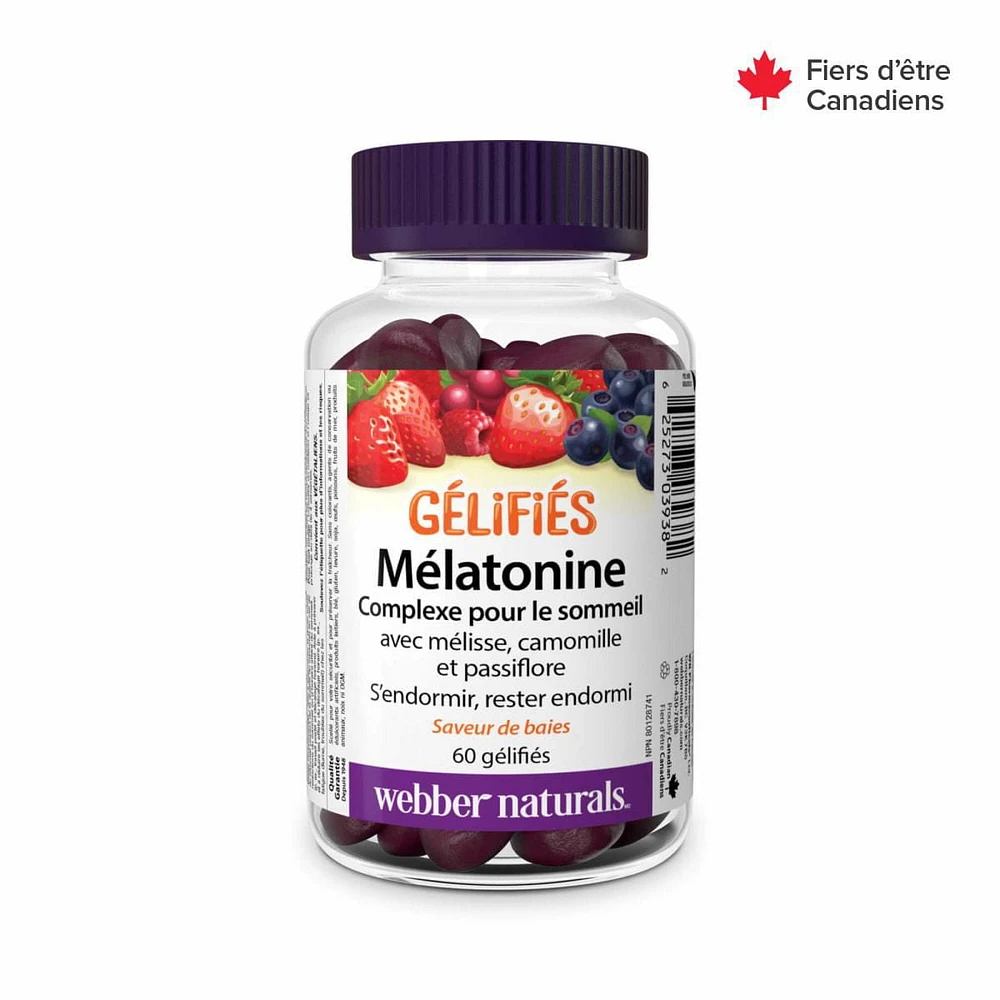 Mélatonine Complexe pour le sommeil Gélifiés baies