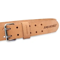 MECHTOOLS 2" SADDLE LEATHER TOOL BELT WITH DOUBLE BUCKLE (NATURAL) FITS 29" - 45"