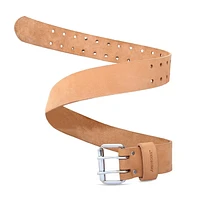 MECHTOOLS 2" SADDLE LEATHER TOOL BELT WITH DOUBLE BUCKLE (NATURAL) FITS 29" - 45"