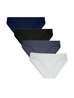 Paq. de 4 culottes bikini respirantes Fruit of the Loom pour dames Tl 5 à 8