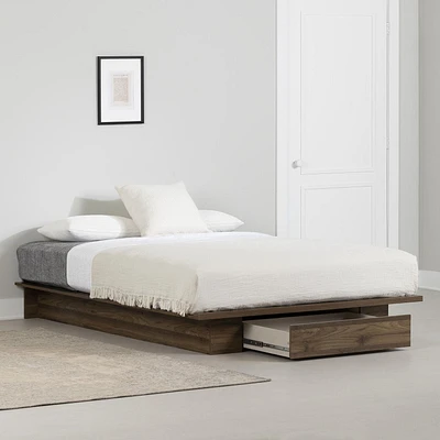 Platform Bed with Drawer from the collection Musano South Shore