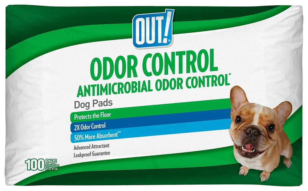 OUT! Antimicrobial Odour Control Dog Pads