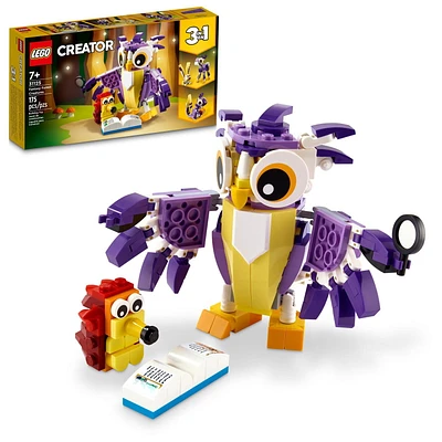 LEGO Creator 3-en-1 Les créatures fantastiques de la forêt 31125 Ensemble de construction (175 pièces) Comprend 175 pièces, 7+ ans