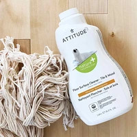 ATTITUDE nature+ technology, Nettoyant Plancher Sol et Bois, Zeste d'Agrumes 1.04L