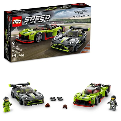 LEGO Speed Champions Aston Martin Valkyrie AMR Pro and Aston Martin Vantage GT3 76910 Toy Building Kit (592 Pieces)