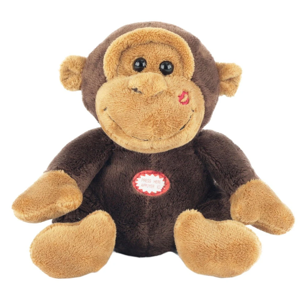 Way To Celebrate Squeeze N Talk Plush Toy, Brown Gorilla