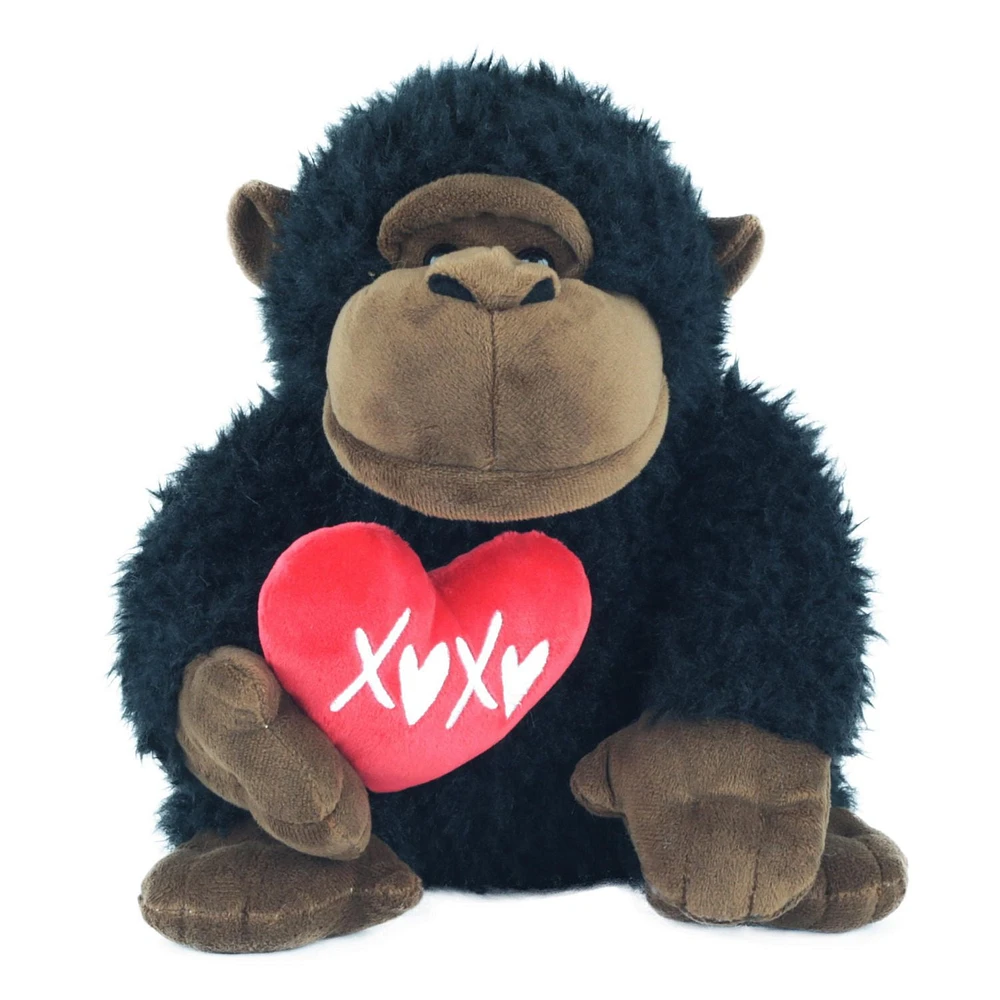 Way To Celebrate Valentine’s Day Plush Gorilla with Heart, Brown