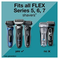 Braun Series 7 Electric Shaver Replacement Head, Easily Attach Your Shaver Head for a shave as efficient as day one, Compatible with New Generation Series 7 Shavers, 74S, Silver