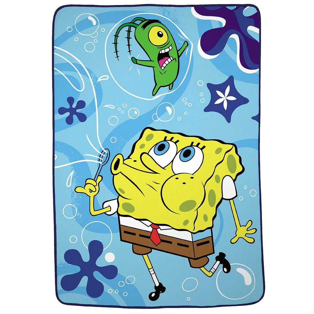 Spongebob "Bubble Buddies Blanket, Spongebob Blanket