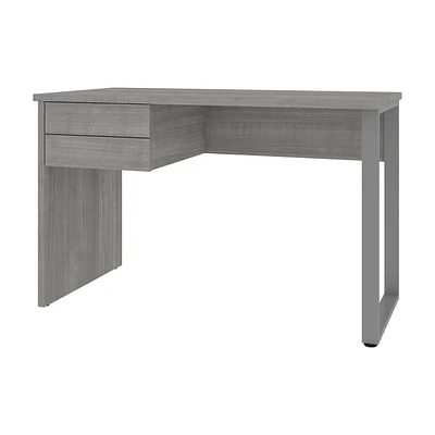 Bestar Solay 48W Small Table Desk w/ U-Shaped Metal Leg in platinum gray