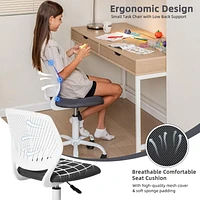 Homy Casa Kid Chair, Adjustable Student Task Chair with Ergonomic Backrest Wheels for Homework Study Rooms Classroom