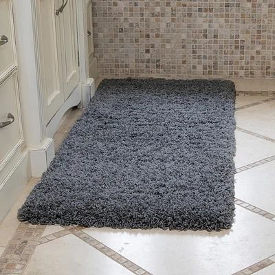 Ottomanson Non-Slip Rubberback Soft Shag Runner Rug for Hallway and Bathroom