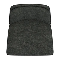 Modern Fabric and Metal Accent Chair - Charcoal and Black