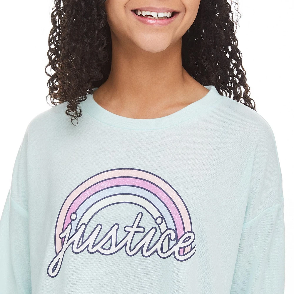 Pyjama 3 pièces avec caleçon boxer et chaussettes Justice pour filles