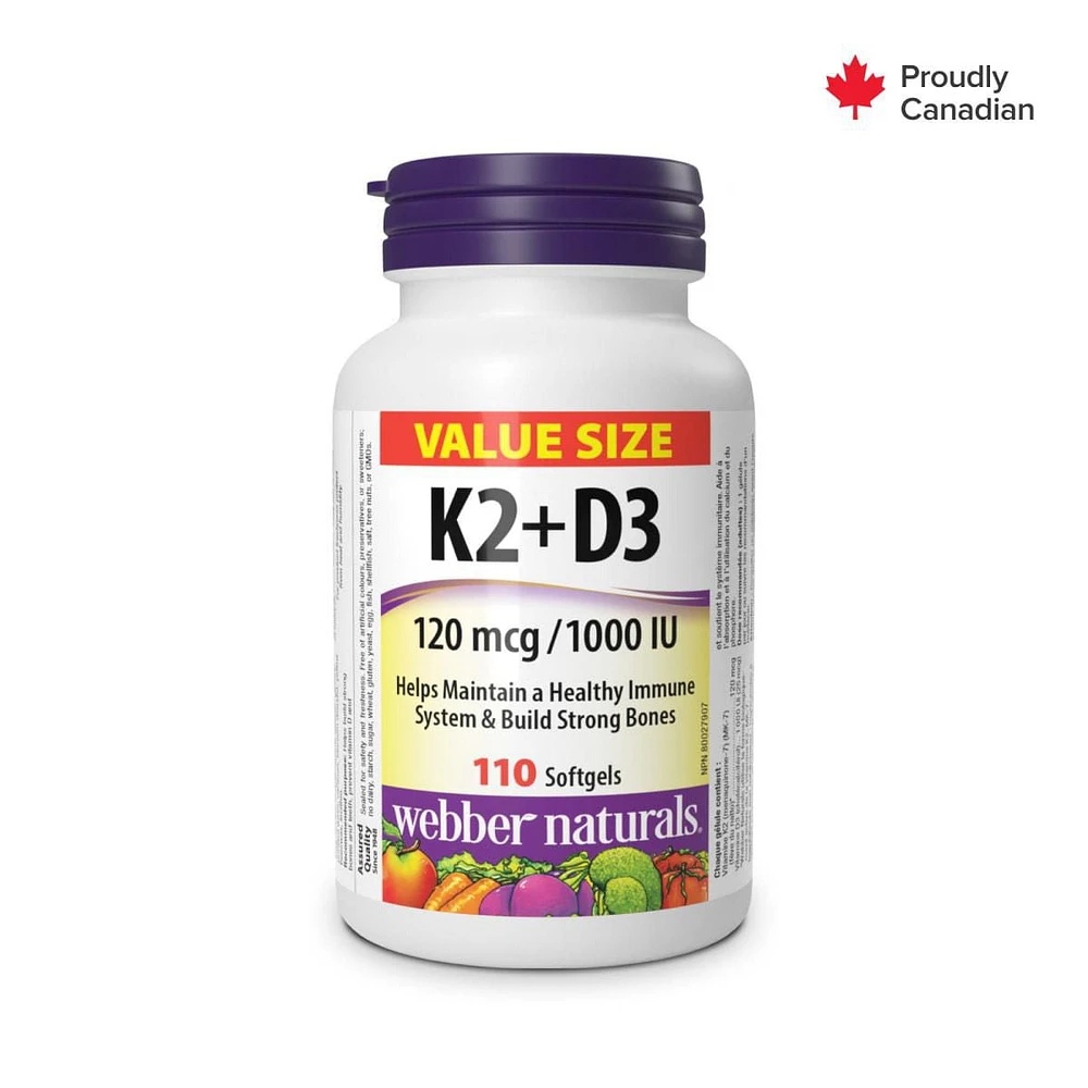 Vitamine K2+D3 120 mcg/1 000 UI
