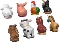 Little People figure pack featuring 8 farm animals