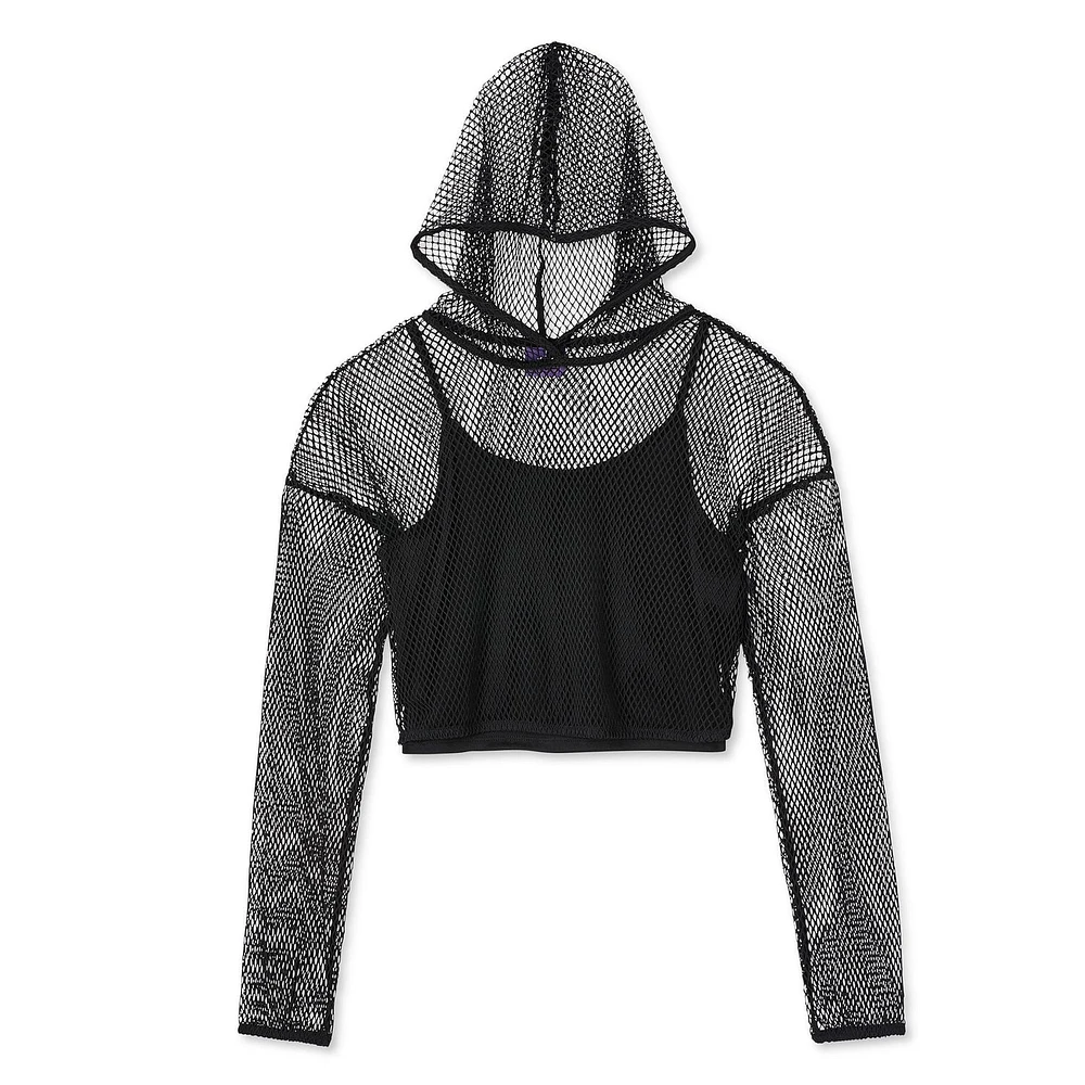 My Sister's Closet Girls' 2PC Mesh Hoodie with Cami