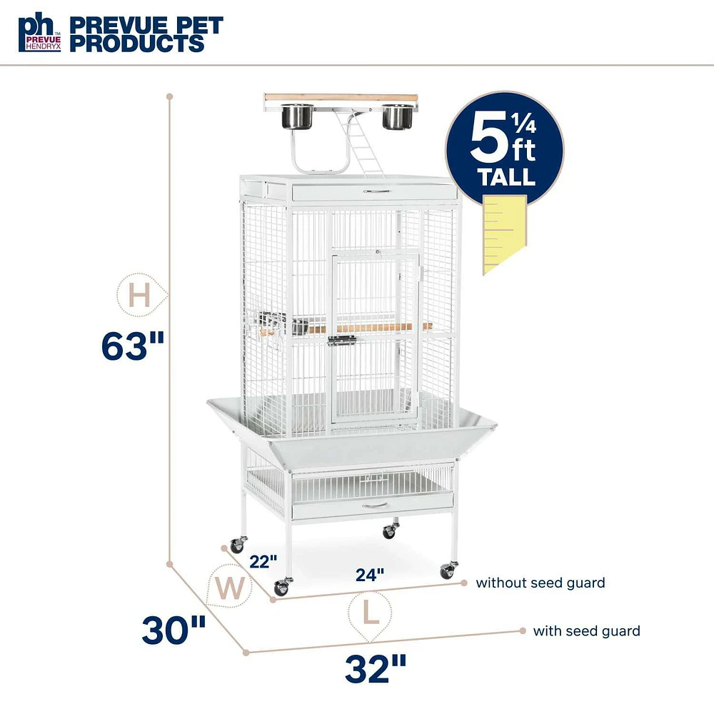 Prevue Pet Select Wrought Iron Cage, White