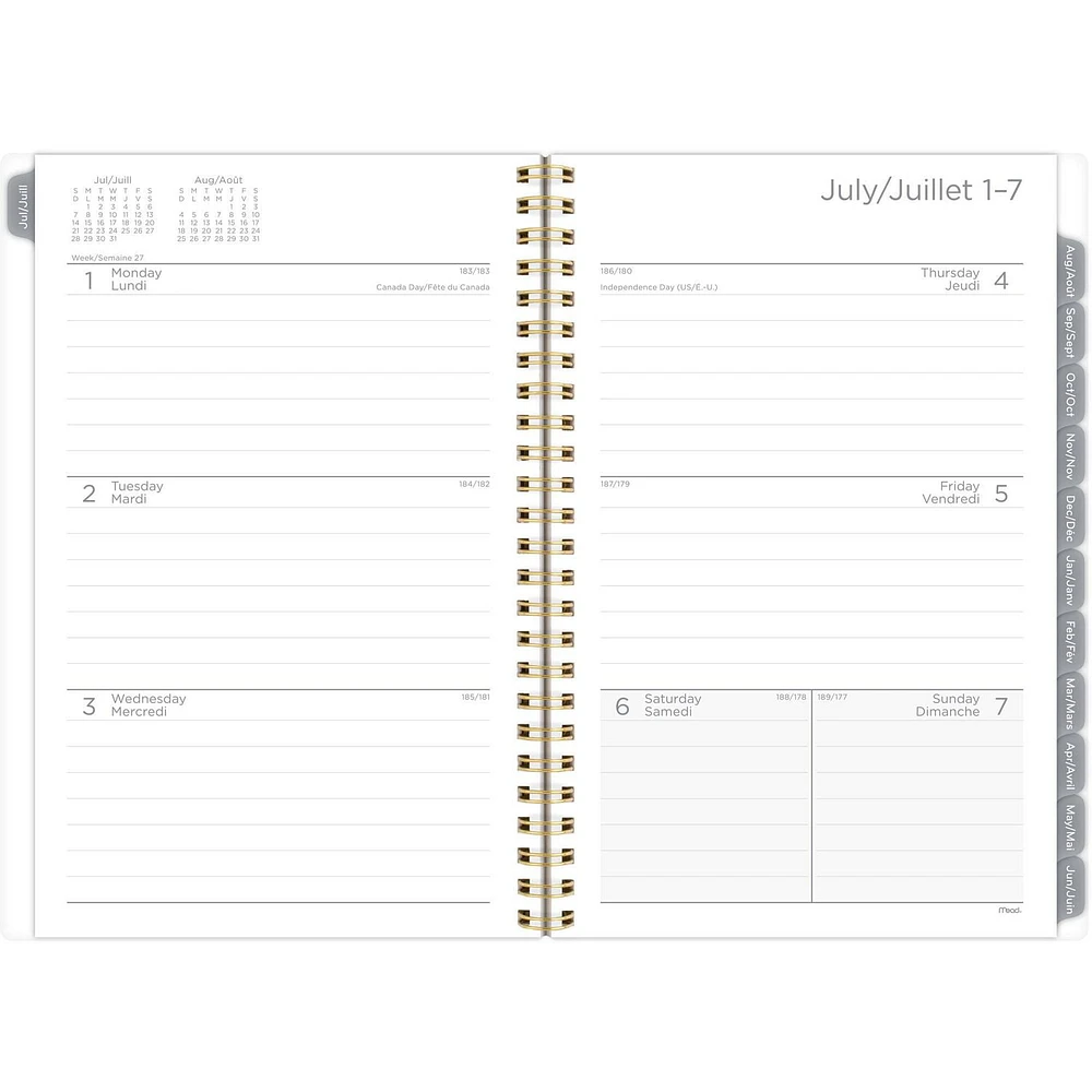 Mead 12M Donuts White Small Planner, Planner